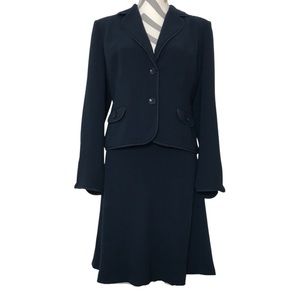 Vintage 90s Petite Sophisticate 2 Piece Skirt Suit Navy Blue Mixed Sizes 12P
